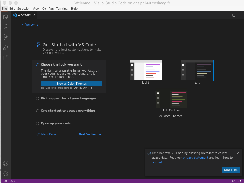 Get started with VS
Code